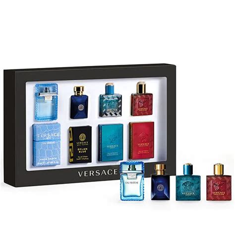 versace miniatures|Versace mini perfume set men.